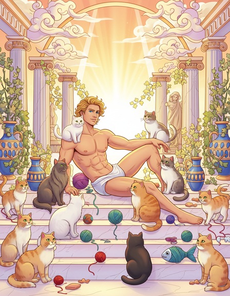 Greek God of Cats - Colored
